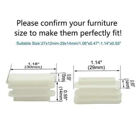 15 X 30mm Plastic Rectangle Ribbed Inserts End Cover Caps Patio Furniture Chair Feet Floor Protector Canada - Patio Furniture Plastic Feet 15 X 30mm Plastic Rectangle Ribbed Inserts End Cover Caps Patio Furniture Chair Feet Floor Protector Canada - Patio Furniture Plastic Feet