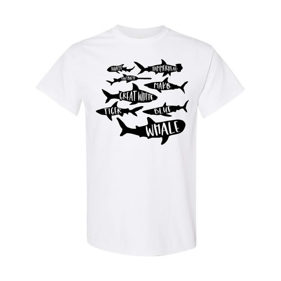 Inktastic Types of Sharks T-Shirt