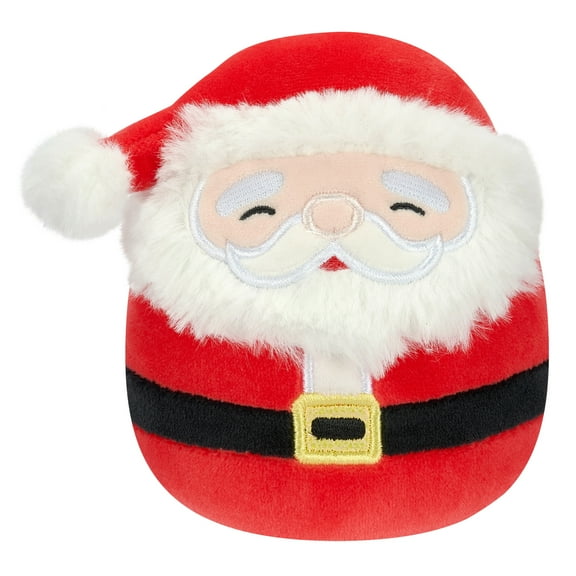 Squishmallows Official Plush 8 inch Santa with Closed Eyes - Childs Ultra Soft Stuffed Plush Toy