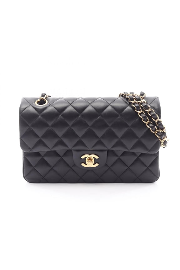 Pre-Owned Chanel Matelass Double Flap Shoulder Bag/Handbag, Lambskin Leather, Women's, Black...