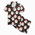 thumbnail image 5 of sdbrld Kids Girls Christmas Pajama, 2Pcs Soft Stretch Button Down Pjs Short Sleeve Sleepwear and Shorts Matching Set Sizes 6-7 Years, 5 of 5