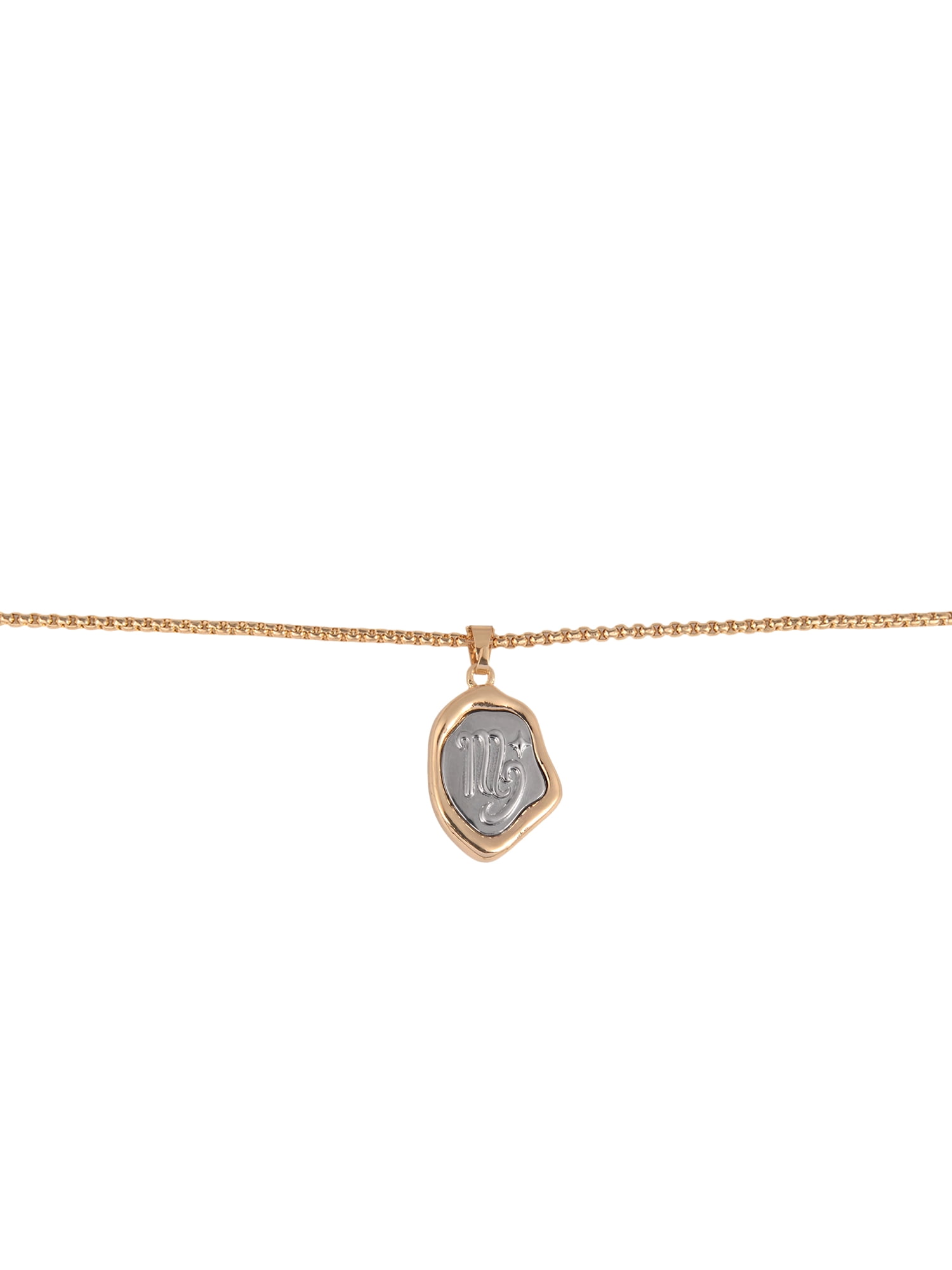 Time and Tru Goldtone Silvertone Reversible Pendant "Virgo" Necklace