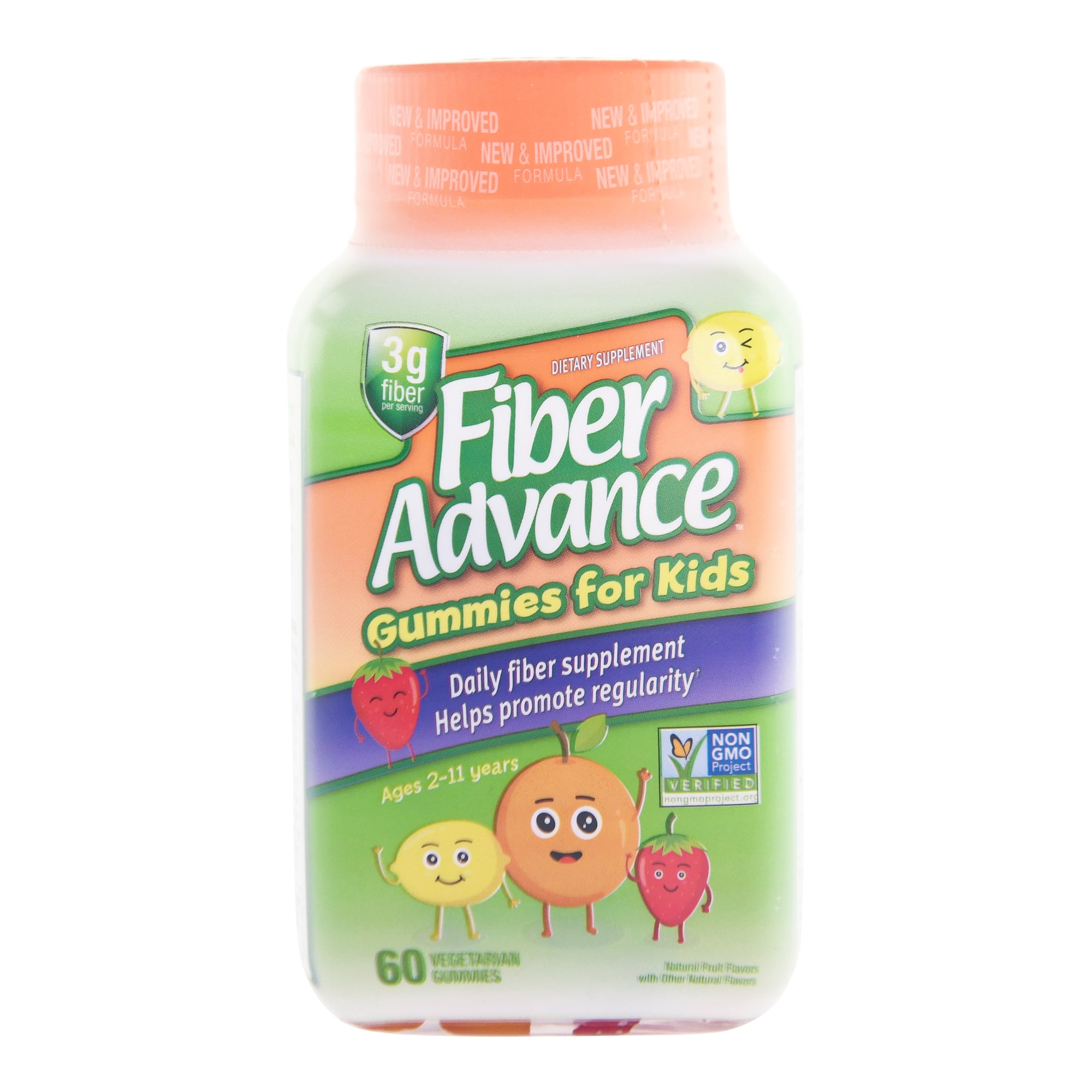 FIBER ADVANCE Gummies for Kids Daily Fiber Dietary Supplement, Gummies