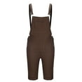 thumbnail image 3 of Fashion YLSDY 2025 Bib Overalls for Men Casual Sleeveless Holiday Coveralls Cargo Stylish Shorts Vintage Jumpsuit Rompers with Pockets Brown XXXL, 3 of 6