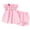Pink, variant on SJLDQY Toddler Baby Girl Outfits Summer Clothes 3D Flower Ruffle Sleeveless Smocked Tunic Top Shorts 2Pc Sets