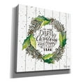 thumbnail image 2 of Epic Graffiti 'Merry Christmas and Happy New Year Wreath' by Cindy Jacobs, Canvas Wall Art, 18"x18", 2 of 2