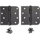 thumbnail image 4 of Hinge Outlet Bisagras residenciales con cojinetes de bolas, esquina cuadrada, negro, paquete de 2, 4 of 4