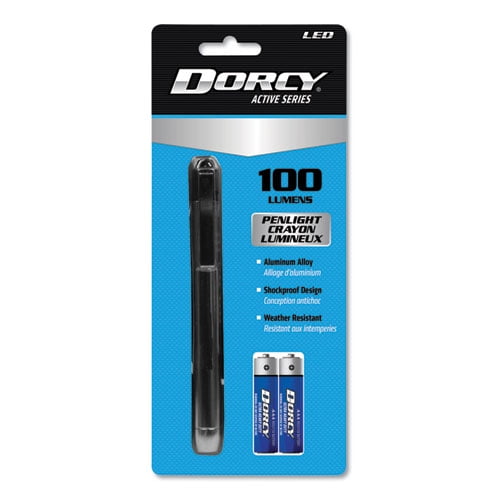 100 Lumen LED Penlight, 2 AAA Batteries (Included), Silver 100 Lumen LED Penlight, 2 AAA Batteries (Included), Silver