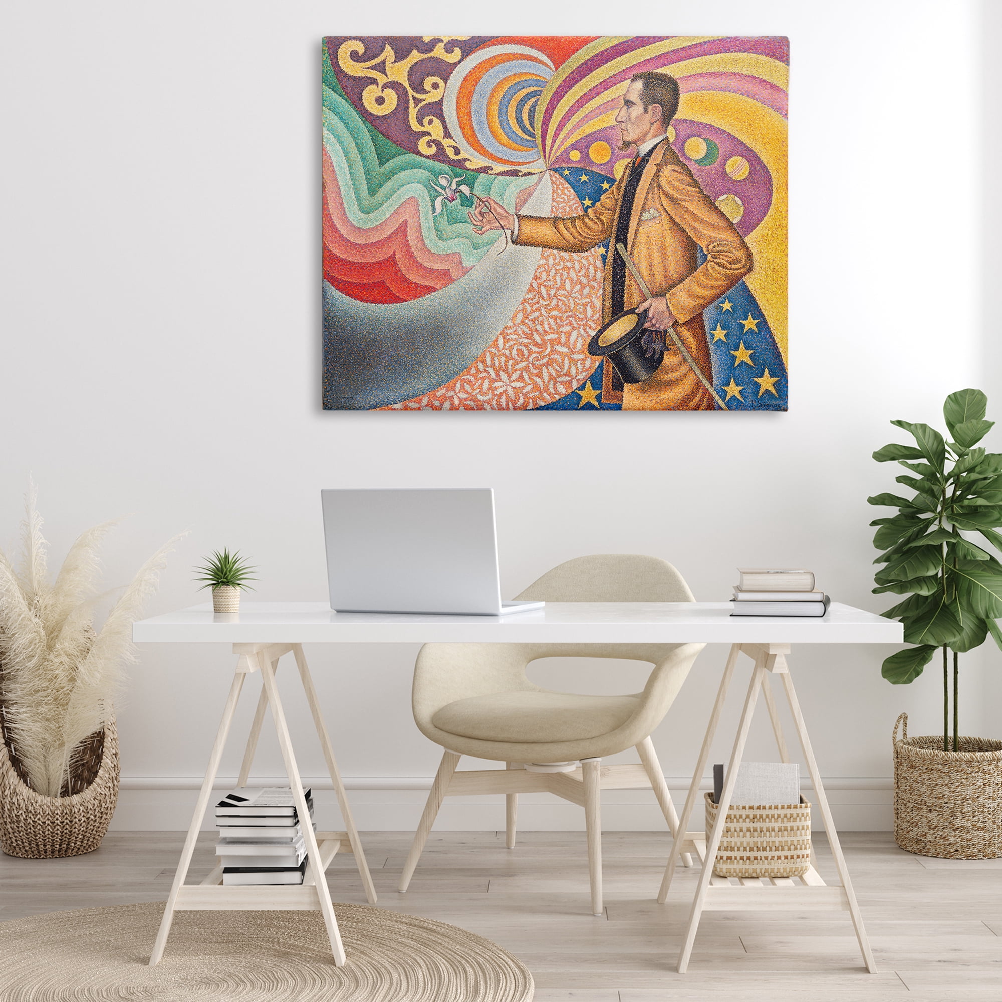 Stupell Industries Classical Georges Signac Painting People Painting Wrapped Canvas Art Print Wall Art, 48 x 36
