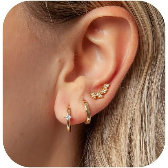 EcoNesxp 14k Gold Delicate Hoop Earrings