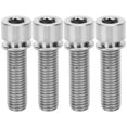 thumbnail image 1 of 4pcs Bicycle Handlebar Bolts Titanium Alloy Inner Hexagon Screws M7 x 25mm Titanium Color, 1 of 4