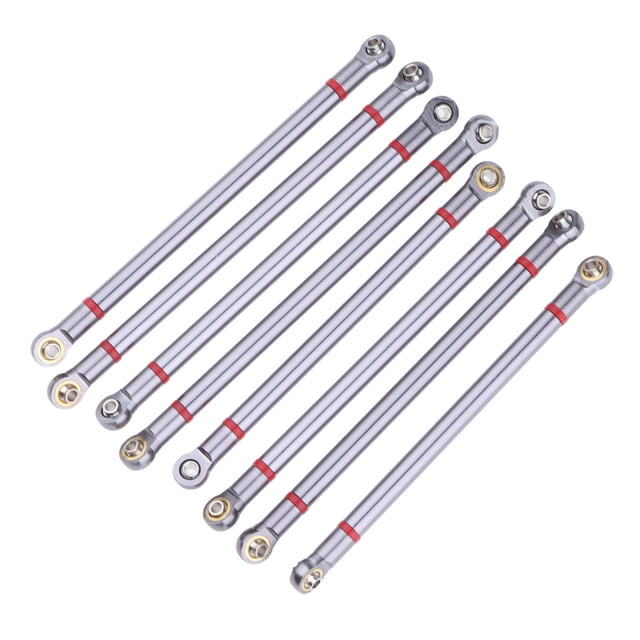 8 piezas de aleación de aluminio Servo barra de acoplamiento de dirección para SCX10II 90046 Rc01 D90 accesorios de bricolaje