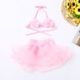 thumbnail image 4 of FRSASU Clearance Summer Kids Baby Girls Floral Print Vest Tulle Swimwear Swimsuit Bikini Outfits, 4 of 9