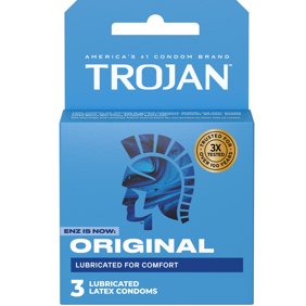 Trojan Original Latex Lubricated Condoms for Men, Classic Straight Shape, 12 Count