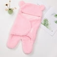 thumbnail image 2 of Baby Fleece Jumpsuits, Infant Newborn Plush Sleepwear Hooded Romper Warm Coat Flannel Fleece Jumpsuit Fuzzy Outwear, 2 of 7