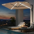 thumbnail image 2 of AECOJOY Parasol de Patio Mural de 10 Pi Parasol Rectangulaire d'Extérieur avec Rotation à 180° pour l'Extérieur en Beige, 2 of 10