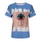thumbnail image 4 of Fiudx Liquidación de Ofertas Flash Camiseta de Manga Corta con Cuello Redondo y Estampado Del Día de La Independencia para Mujer, 4 of 4