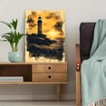 thumbnail image 5 of Qisvanset Framed Canvas Wall Art 12x16 Inch Lighthouse World Light Bible Sketch Poster Art, 5 of 5