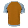 thumbnail image 5 of Sentmoon Chemise en Jean Hauts Mignons pour Femmes Manches Courtes Col Rond Patchwork Coupe Régulière avec Imprimé Extensible Vêtements de Plage et de Vacances pour Femmes Mode pour l'Été et Temps Chaud 3TG-5TG, 5 of 5