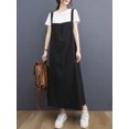 thumbnail image 2 of Vestido holgado para mujer con bolsillos, sin mangas, con tirantes ajustables, 2 of 8