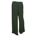 thumbnail image 2 of eVogues Plus size Chiffon Long Gaucho Chiffon Pants Olive, 2 of 3