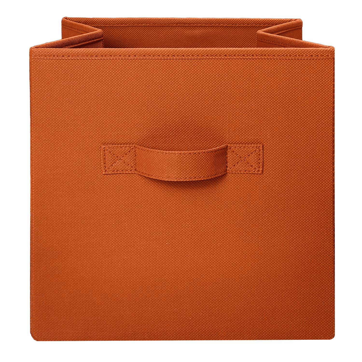 Mainstays Collegiate Collapsible Fabric Bins 10.5X10.5, Texas Orange, 4 Pack
