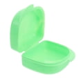 thumbnail image 1 of MasteelfCA Retainer Case With Vent Holes and Hinged Lid Snaps Mouth Guard Case Orthodontic Dental Retainer Box Denture Storage Container (Green), 1 of 7