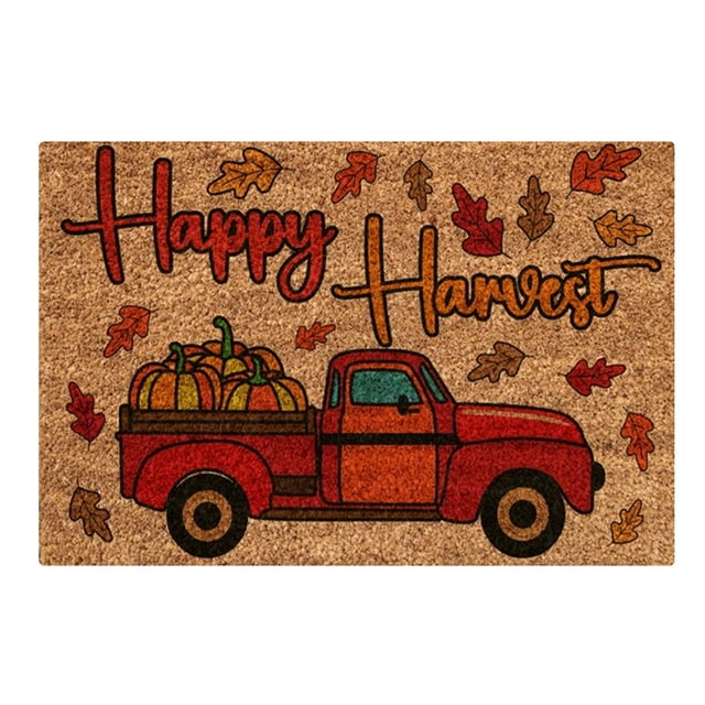 TIELUTT Thanksgiving Home Autumn Front Door Door Mat Carpet Floor Mat Decoration Creme Blanket Shaggy Rug 8x10 Project 62 Blanket Area Rugs under 100 Small Throw Blankets