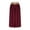 Wine, variant on Alkepwun Long Skirts Women Casual Wrinkle Solid Color Elastic Waist Wide-Hem A-Line Maxi Skirt with Belt Simple Flowy Boho Skirts for Ren Faire Cottagecore Beach