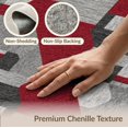 thumbnail image 6 of ODIKA 9'x12' Washable Area Rug Non-Shedding, Easy Care Geometric Abstract Squares Asymmetric Block Mosaic Long Border for Master Suite, California King, Under Bed, 6 of 7