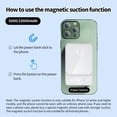 thumbnail image 4 of 5000/10000mAh Magnetic Wireless Power Bank, LED Display, 15W/20W Fast Charging, Slim Portable Charger for iPhone 12-16 Series, Travel Camping Backup, 4 of 10