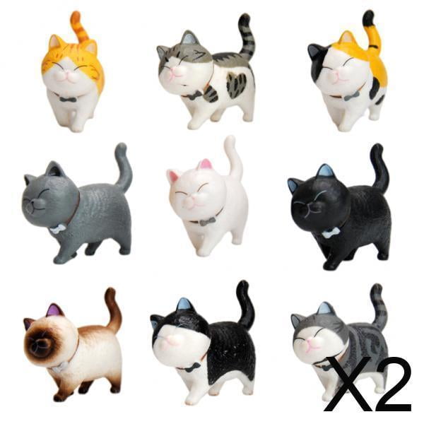 Figuritas de gatos en miniatura,accesorios para casa de muñecas en miniatura diy,figuritas de gatos,decoraciones para el tablero del automóvil,casa de muñecas interior,Artículos de