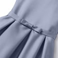 thumbnail image 6 of AHTJRT Bridesmaid Dresses for Girls Satin Soft Bow Tie Front Sleeveless Formal Pageant Ball Gown Party Princess Wedding Guest Dresses Mint Green 12-13 Years, 6 of 7
