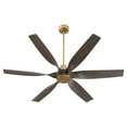 thumbnail image 4 of Quorum International 55606 Kimbo 60" 6 Blade Indoor / Outdoor Ceiling Fan - Brass, 4 of 7