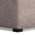 thumbnail image 4 of Simpli Home Avalon Pouf-Table de Rangement Carré de 35 Pouces en Similicuir Gris, 4 of 7