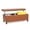 Orange, variant on Homebeez 42 inch Wide Rectangle Lift Top Storage Ottoman Bench, Faux Leather with Large Storage Space for The Living Room, Entryway, Bedroom