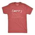 thumbnail image 1 of Mens Sorry Definition T Shirt Funny Canada Apology Tee (Heather Red) - XXL, 1 of 3