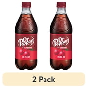 (2 pack) Dr Pepper Cherry Soda Pop, 20 fl oz, Bottle
