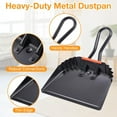 thumbnail image 2 of 4 Pack Industrial Metal Dustpan 12" Heavy Duty with Ergonomic Handle for Indoor Outdoor Cleaning, 2 of 5
