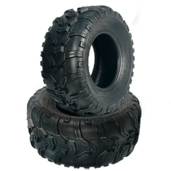 ATV Tires - 24x10-11 6-Ply All-Terrain Set of 2 (Black) | Heavy Duty Mud/Sand Traction | Tubeless Design | Fits ATVs, UTVs & Golf Carts
