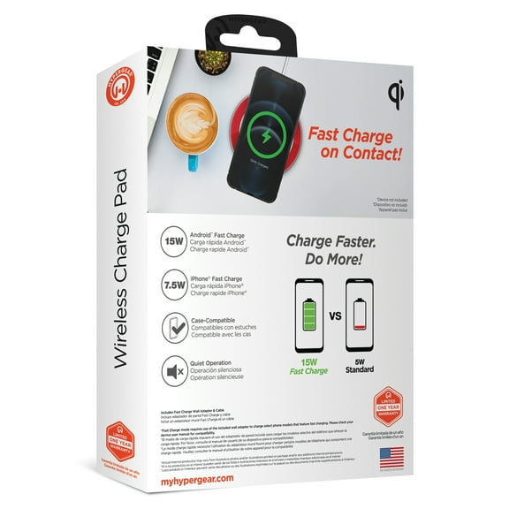 HyperGear ChargePad Pro 15W Wireless Fast Charger (CHARGER15W-PRNT)