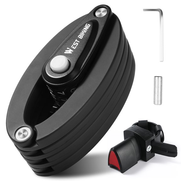 WEST BIKING Heavy-Duty Anti-Theft Bicycle Lock 4-Digit Security Foldable Bike Lock