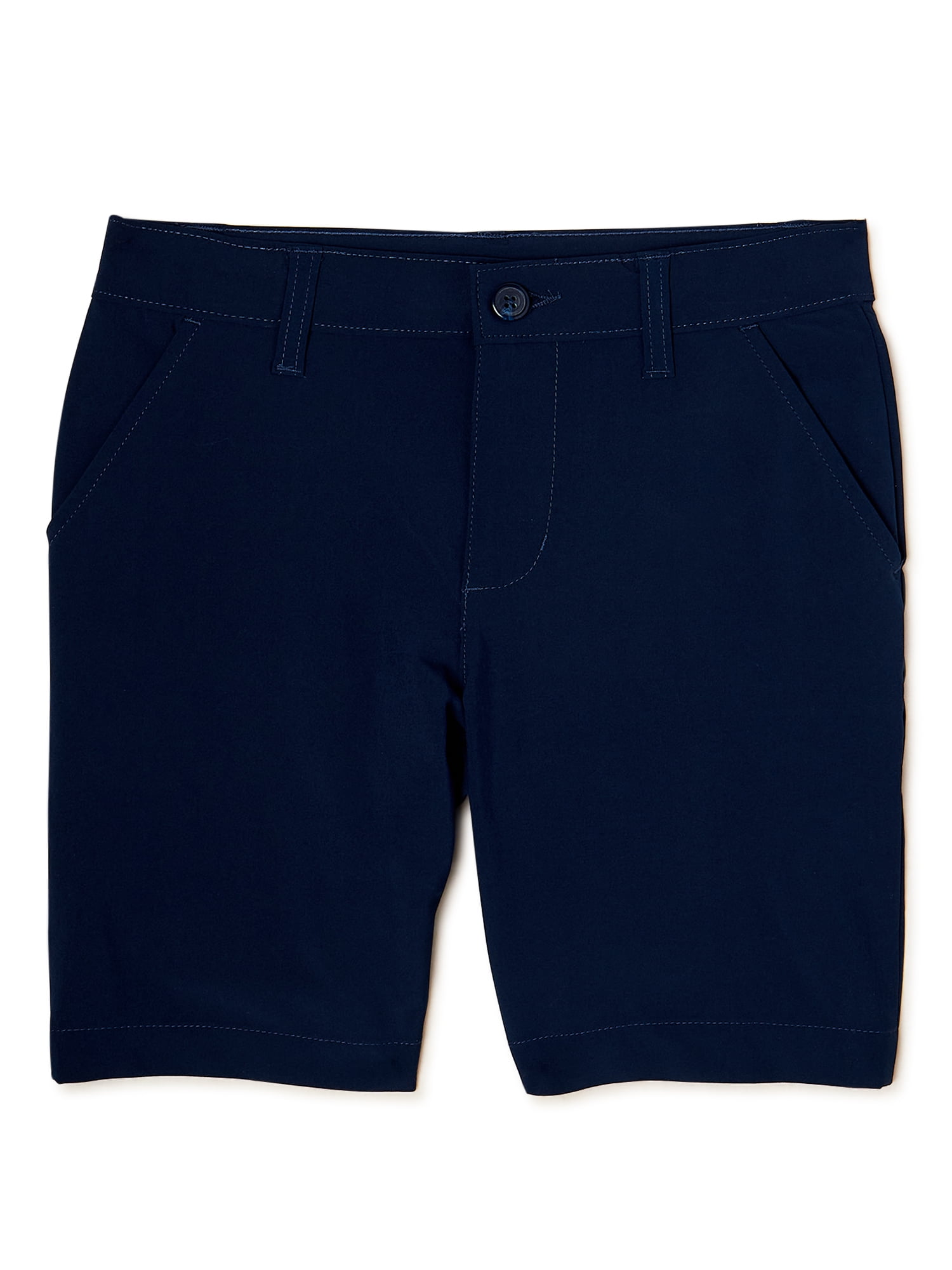 Wonder Nation Boys’ School Uniform Stretch Performance Shorts, Sizes 418 & Husky