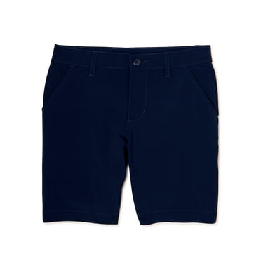 Wonder Nation Boys School Uniform Stretch Performance Shorts, Sizes 4-18 & Husky