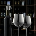 thumbnail image 5 of WOTOR Stainless Steel Wine Glasses Set of 4, 18oz Unbreakable & Portable Stemmed Metal (Silver), 5 of 7