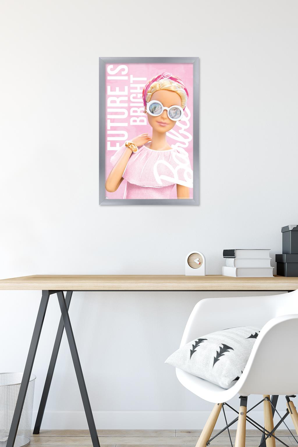 Mattel Barbie - Future is Bright Wall Poster, 14.725" x 22.375" Framed