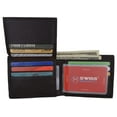 thumbnail image 6 of Swiss Marshall Premium Leather Men's Bifold Fixed ID Flap Card Holder Wallet, 6 of 36