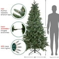 thumbnail image 6 of Northlight Real Touch™ Pre-Lit Slim Granville Fraser Fir Artificial Christmas Tree - 6.5' - Clear, 6 of 8