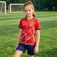 thumbnail image 6 of LIIPEE Summer Outfits For Boys Athleisure Graphic Short Sleeve Tees Solid Color Shorts 2 Piece Set Kids Quick Drying Breathable Sports Training Outfit Sets,5-6 Years, 6 of 6