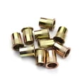 thumbnail image 1 of Graflsoa Écrous à Rivets Tête Plate en Acier Inoxydable M12 10 Pcs avec Zinc, Design Rainure Verticale, 1 of 7